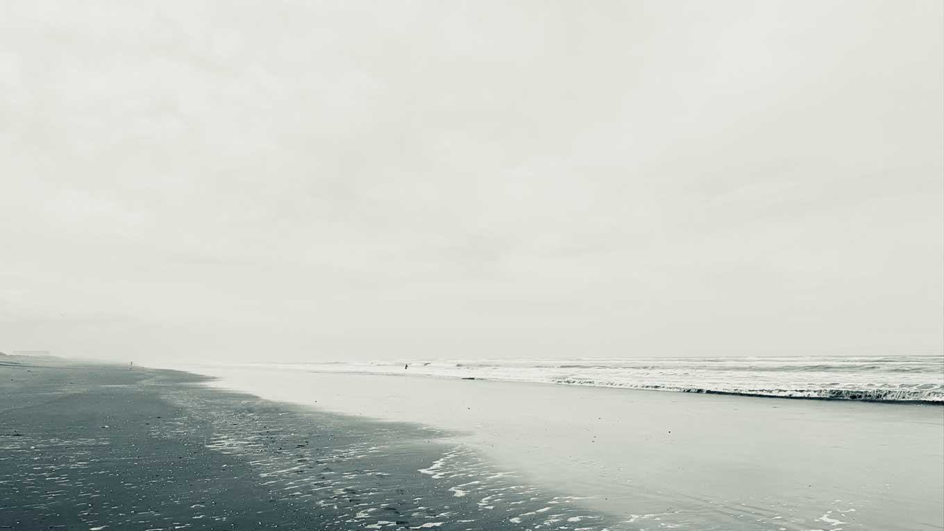 海岸線がずっと続く九十九里